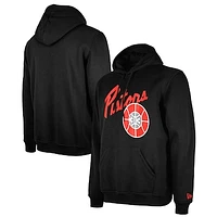 Men's New Era  Black Detroit Pistons 2024/25 City Edition Pullover Hoodie