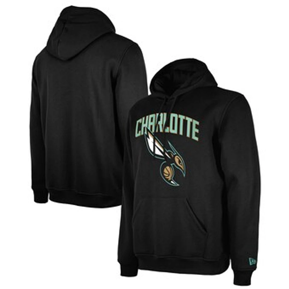 Men's New Era  Black Charlotte Hornets 2024/25 City Edition Pullover Hoodie