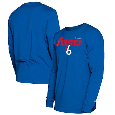 Men's New Era  Royal Philadelphia 76ers 2024/25 City Edition Long Sleeve T-Shirt