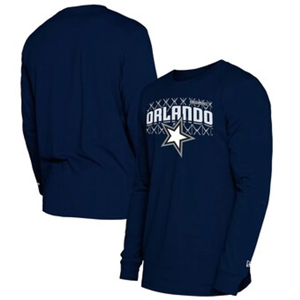 Men's New Era  Navy Orlando Magic 2024/25 City Edition Long Sleeve T-Shirt