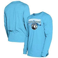 Men's New Era  Blue Minnesota Timberwolves 2024/25 City Edition Long Sleeve T-Shirt