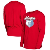 Men's New Era  Red Memphis Grizzlies 2024/25 City Edition Long Sleeve T-Shirt