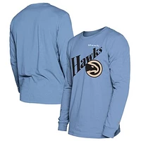 Men's New Era  Light Blue Atlanta Hawks 2024/25 City Edition Long Sleeve T-Shirt