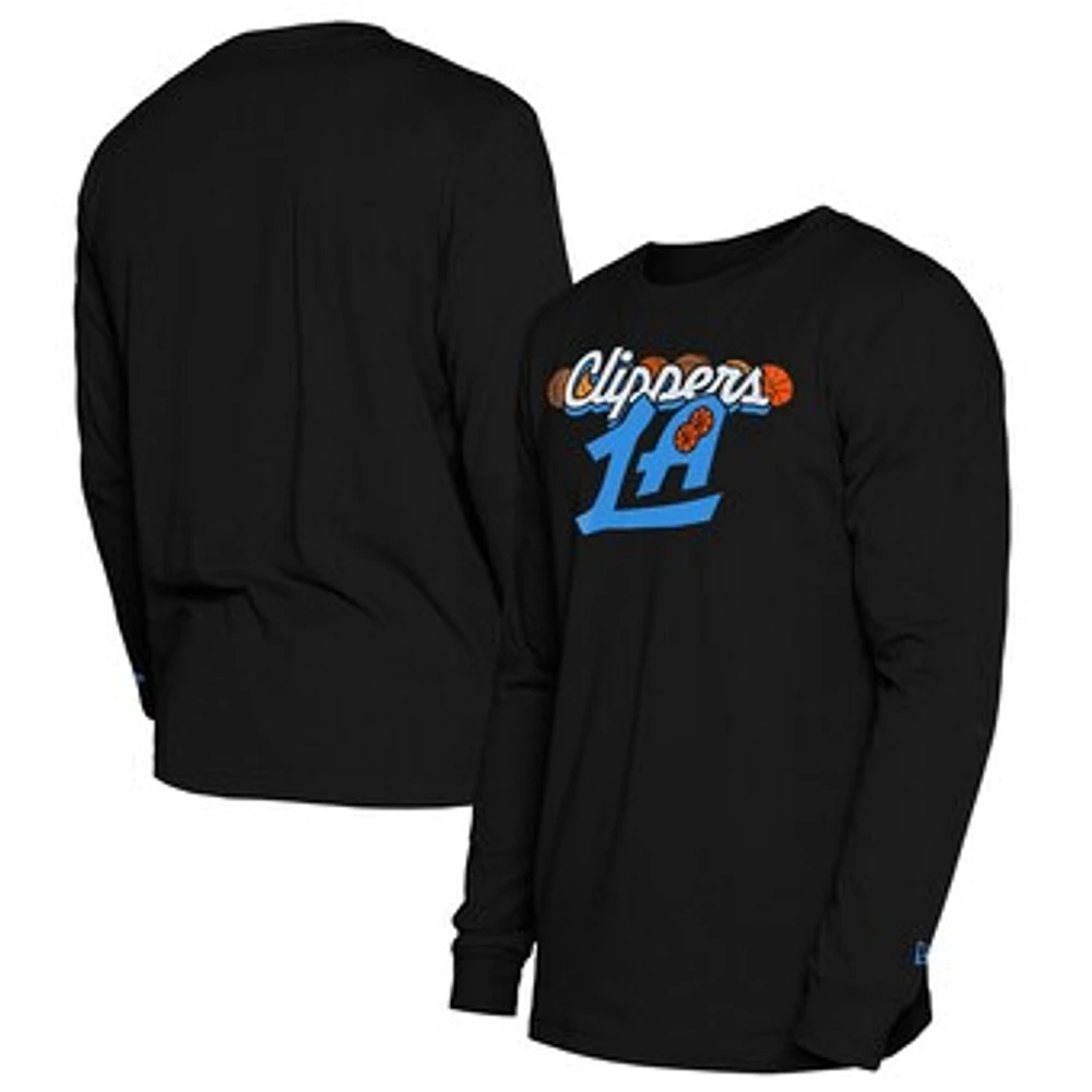 Men's New Era  Black LA Clippers 2024/25 City Edition Long Sleeve T-Shirt