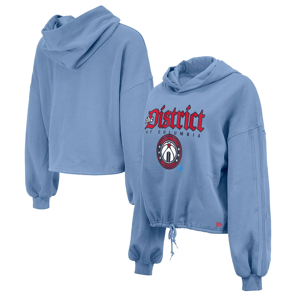 Women's New Era Powder Blue Washington Wizards 2024/25 City Edition Cropped Pullover Hoodie