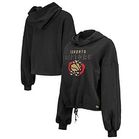 Women's New Era Black Toronto Raptors 2024/25 City Edition Cropped Pullover Hoodie