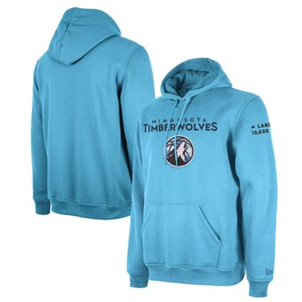 Men's New Era  Blue Minnesota Timberwolves 2024/25 City Edition Chenille Heavyweight Pullover Hoodie