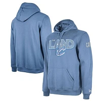 Men's New Era  Light Blue Cleveland Cavaliers 2024/25 City Edition Chenille Heavyweight Pullover Hoodie