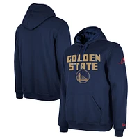 Men's New Era  Navy Golden State Warriors 2024/25 City Edition Chenille Heavyweight Pullover Hoodie