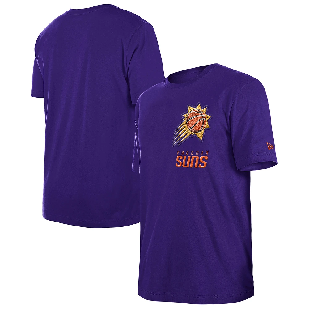 Men's New Era  Purple Phoenix Suns 2024/25 City Edition Chenille Heavyweight T-Shirt