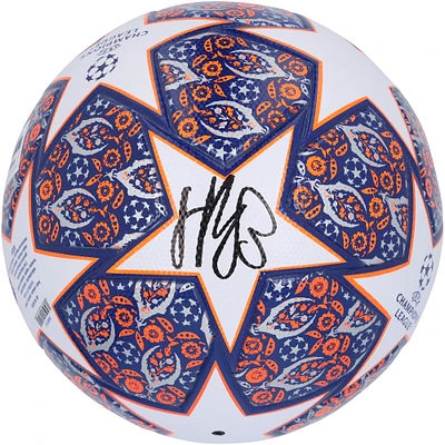 Erling Haaland Manchester City Autographed 2023 UEFA Champions League Istanbul adidas Soccer Ball