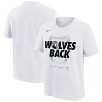 Youth Nike  White Minnesota Timberwolves 2024 NBA Playoffs Mantra T-Shirt