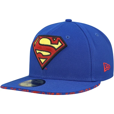 Men's New Era Blue Superman 59FIFTY Fitted Hat