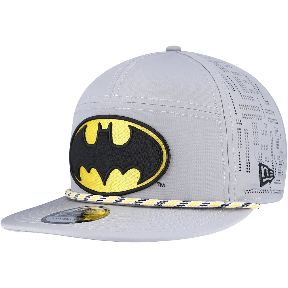 Men's New Era Gray Batman Rope Trucker 9FIFTY Adjustable Hat