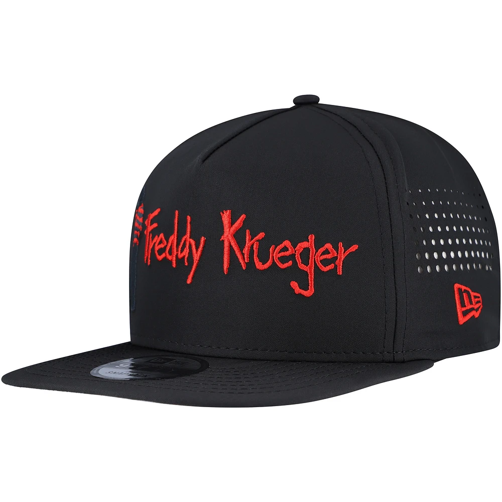 Men's New Era Black A Nightmare on Elm Street Vented 9FIFTY Snapback Hat