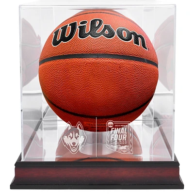 UConn Huskies 2024 NCAA Men's Basketball Tournament March Madness Final Four Mahogany Basketball Display Case