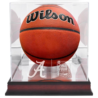 Alabama Crimson Tide 2024 NCAA Men's Basketball Tournament March Madness Final Four Mahogany Basketball Display Case