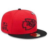 Men's New Era Red/Black Kansas City Chiefs 2024 Inspire Change 59FIFTY Fitted Hat