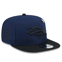 Men's New Era Navy/Black Denver Broncos 2024 Inspire Change A-Frame 9FIFTY Snapback Hat