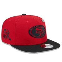 Men's New Era Scarlet/Black San Francisco 49ers 2024 Inspire Change A-Frame 9FIFTY Snapback Hat