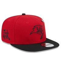 Men's New Era Red/Black Tampa Bay Buccaneers 2024 Inspire Change A-Frame 9FIFTY Snapback Hat