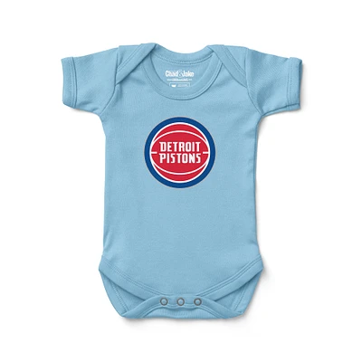 Newborn & Infant Chad Jake Light Blue Detroit Pistons Primary Logo Bodysuit
