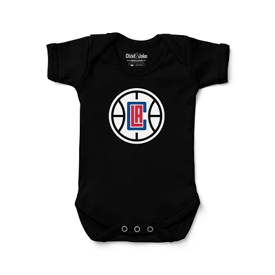 Newborn & Infant Chad Jake Black LA Clippers Primary Logo Bodysuit