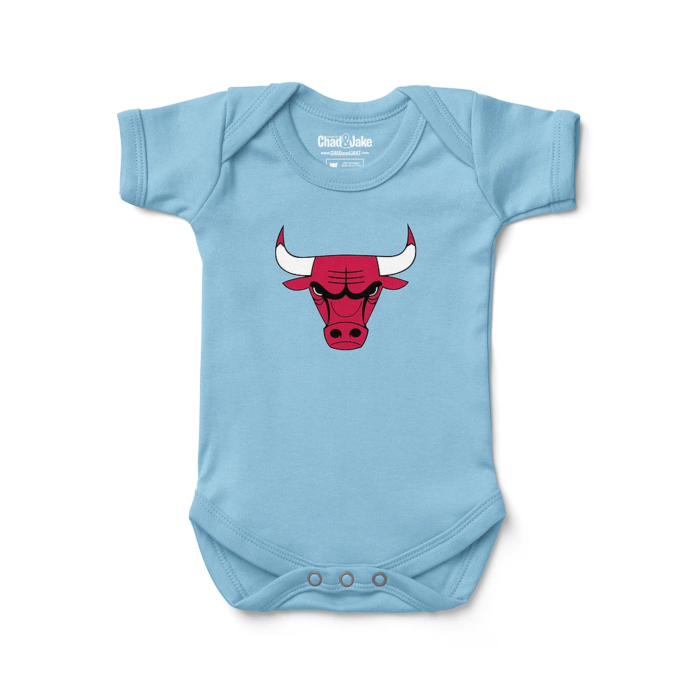 Newborn & Infant Chad Jake Light Blue Chicago Bulls Primary Logo Bodysuit