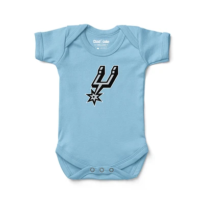 Newborn & Infant Chad Jake Light Blue San Antonio Spurs Primary Logo Bodysuit