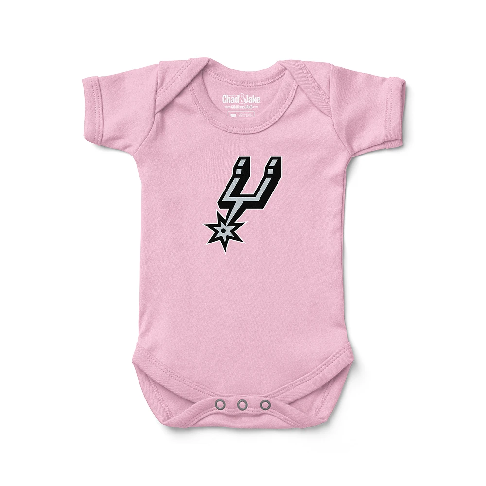 Newborn & Infant Chad Jake Pink San Antonio Spurs Primary Logo Bodysuit