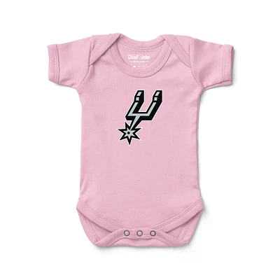 Newborn & Infant Chad Jake Pink San Antonio Spurs Primary Logo Bodysuit