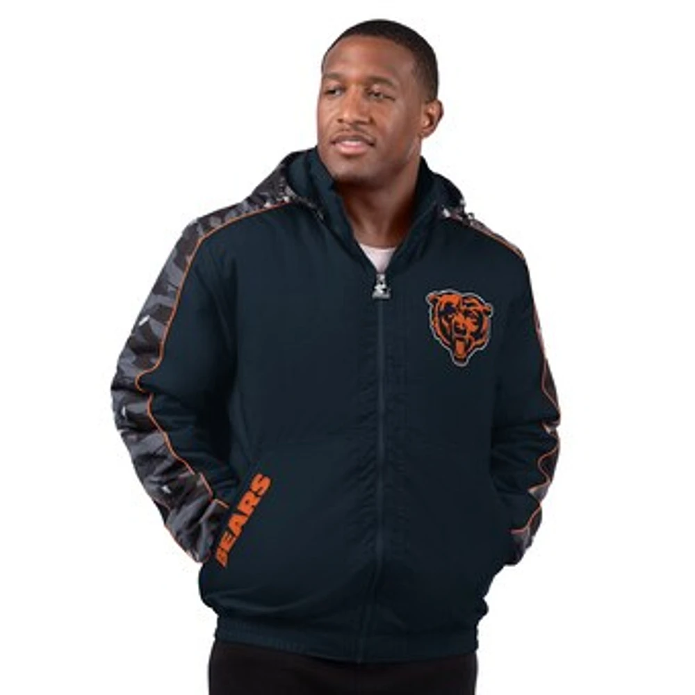 Men's Starter  Navy Chicago Bears Thursday Night Gridiron Full-Zip Jacket