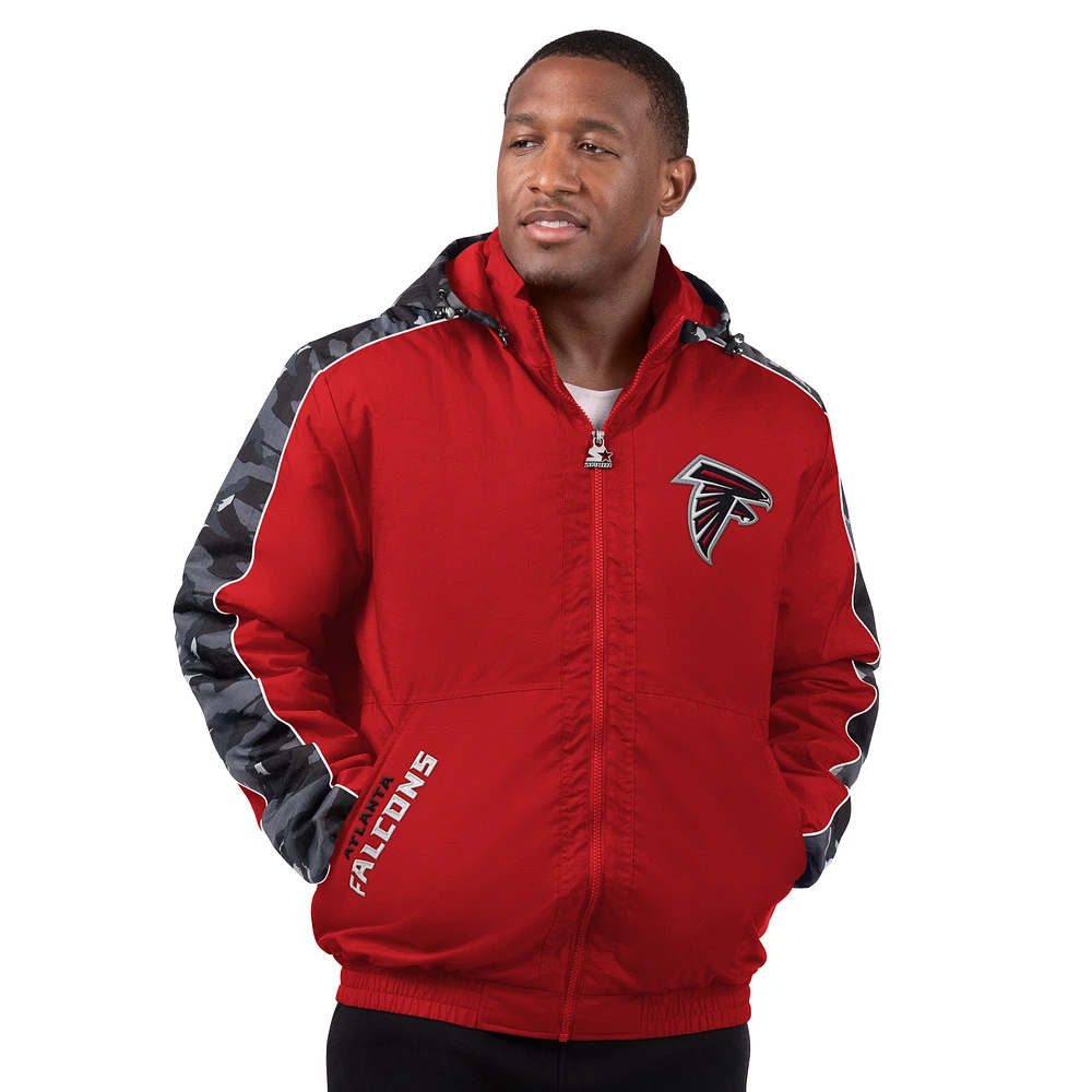 Men's Starter  Red Atlanta Falcons Thursday Night Gridiron Full-Zip Jacket