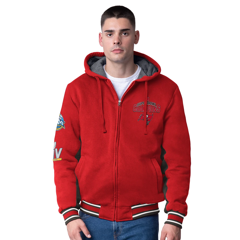 Men's G-III Extreme Red Tampa Bay Buccaneers No Huddle Commemorative Full-Zip Hoodie Jacket