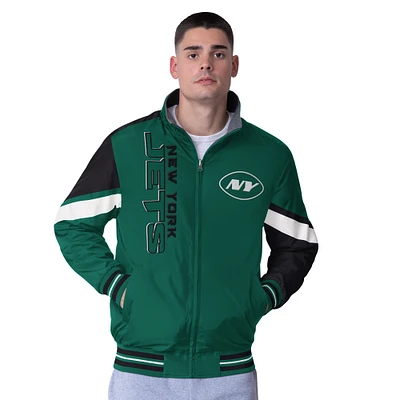 Men's G-III Extreme Green New York Jets Strong Arm Reversible Full-Zip Jacket