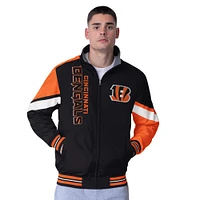 Men's G-III Extreme Black Cincinnati Bengals Strong Arm Reversible Full-Zip Jacket