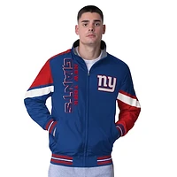 Men's G-III Extreme Royal New York Giants Strong Arm Reversible Full-Zip Jacket