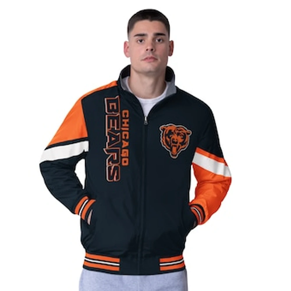 Men's G-III Extreme Navy Chicago Bears Strong Arm Reversible Full-Zip Jacket