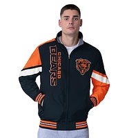 Men's G-III Extreme Navy Chicago Bears Strong Arm Reversible Full-Zip Jacket