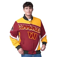 Men's G-III Extreme  Burgundy Washington Commanders Maximum Racing Full-Snap Jacket