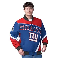 Men's G-III Extreme  Royal New York Giants Maximum Racing Full-Zip Jacket