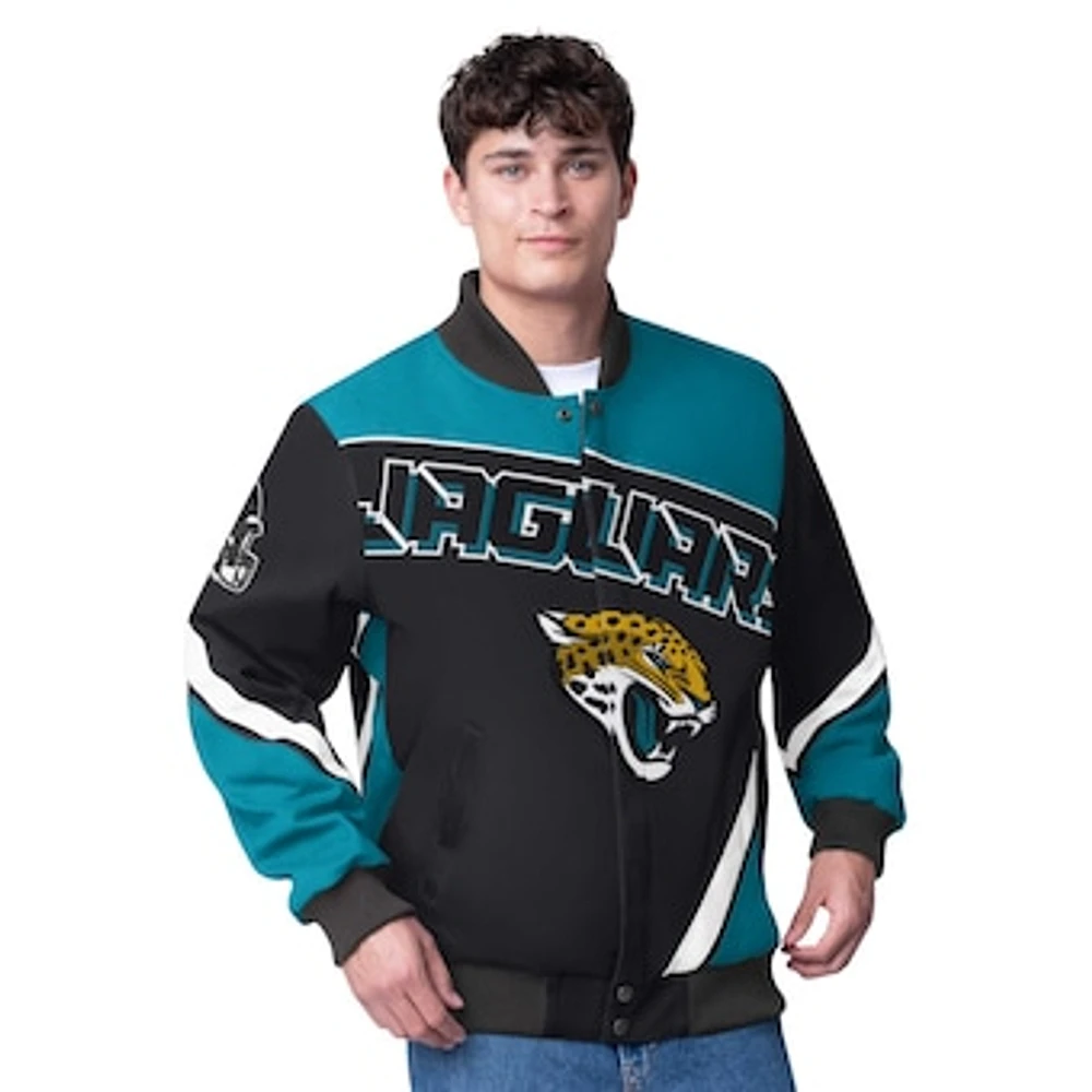 Men's G-III Extreme  Black Jacksonville Jaguars Maximum Racing Full-Snap Jacket