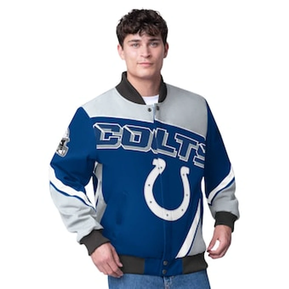 Men's G-III Extreme  Royal Indianapolis Colts Maximum Racing Full-Snap Jacket