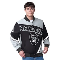 Men's G-III Extreme  Black Las Vegas Raiders Maximum Racing Full-Zip Jacket