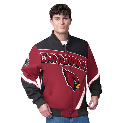 Men's G-III Extreme  Cardinal Arizona Cardinals Maximum Racing Full-Zip Jacket