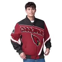 Men's G-III Extreme  Cardinal Arizona Cardinals Maximum Racing Full-Zip Jacket