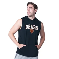 Men's MSX by Michael Strahan Navy Chicago Bears Action Sleeveless Pullover Hoodie