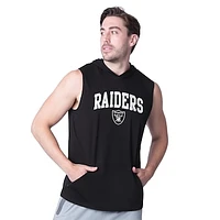 Men's MSX by Michael Strahan Black Las Vegas Raiders Action Sleeveless Pullover Hoodie