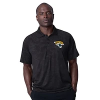 Men's MSX by Michael Strahan Black Jacksonville Jaguars Baseline Raglan Polo