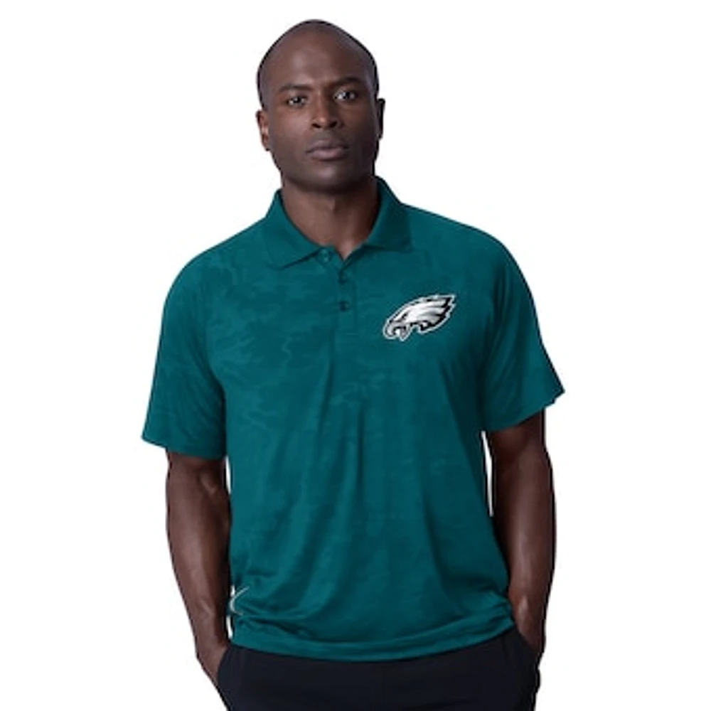 Men's MSX by Michael Strahan Midnight Green Philadelphia Eagles Baseline Raglan Polo